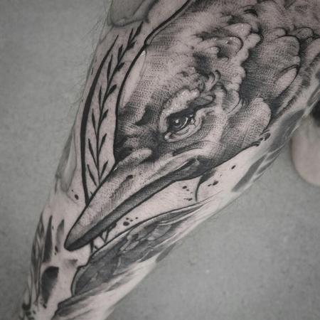 Tattoos - Black and Grey Sketchy Bird - 130488